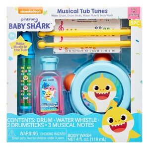 BRAND NEW Pinkfong Baby Shark 8-Piece Musical Tub Tunes Set